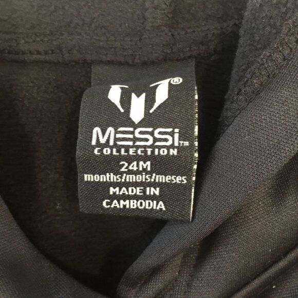 MESSI Collection 24 Months Toddler Hooded Top & Pants Black Pink 2 Piece Set - Picture 3 of 4